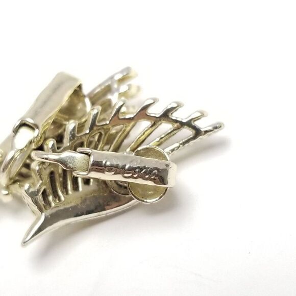 Vintage Coro Gold Tone Wing Shape Clip On Earrings, Retro 70s Design, Estate - Picture 4 of 6